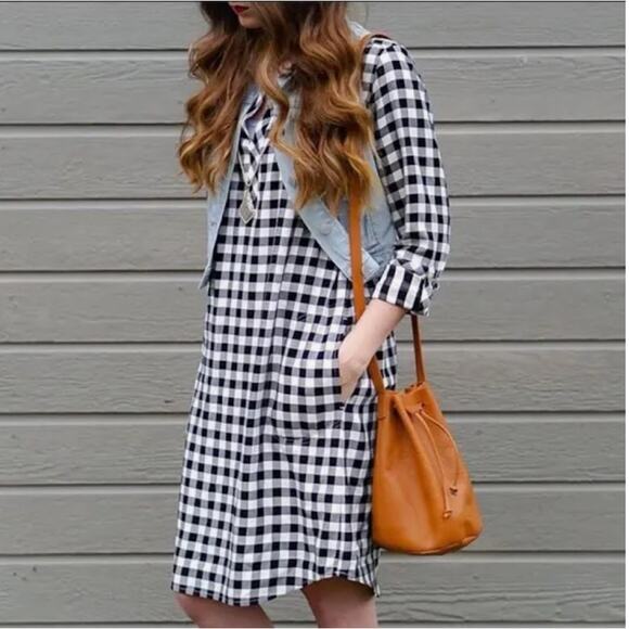J. Jill Dresses & Skirts - J.Jill Checkered Shirt Dress